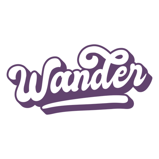 Wander quote lettering