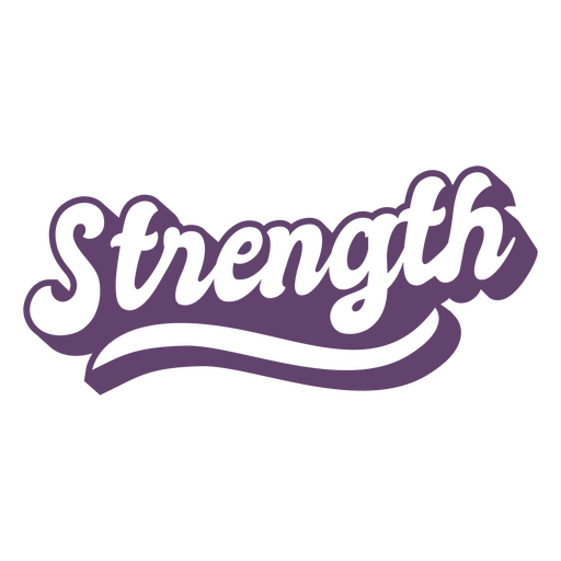 Strength word lettering