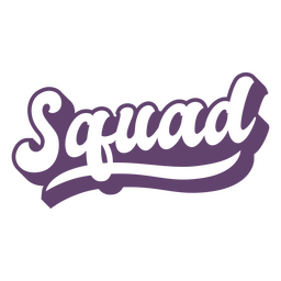 Letras de palavra de esquadrão Desenho PNG