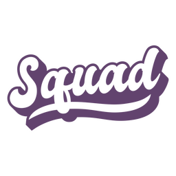 Squad Word Lettering PNG & SVG Design For T-Shirts