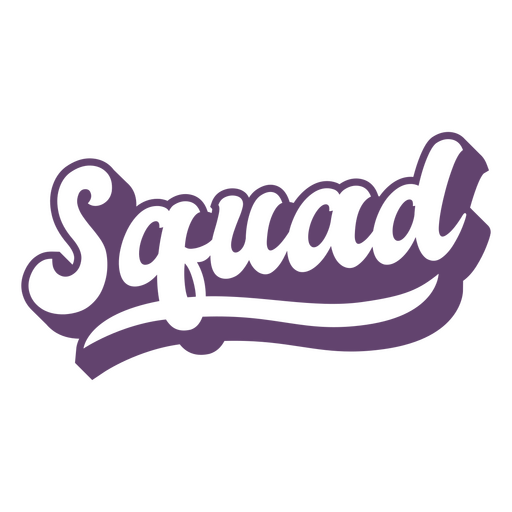 Squad-Wortbeschriftung PNG-Design