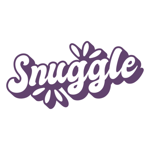 Snuggle word lettering PNG Design