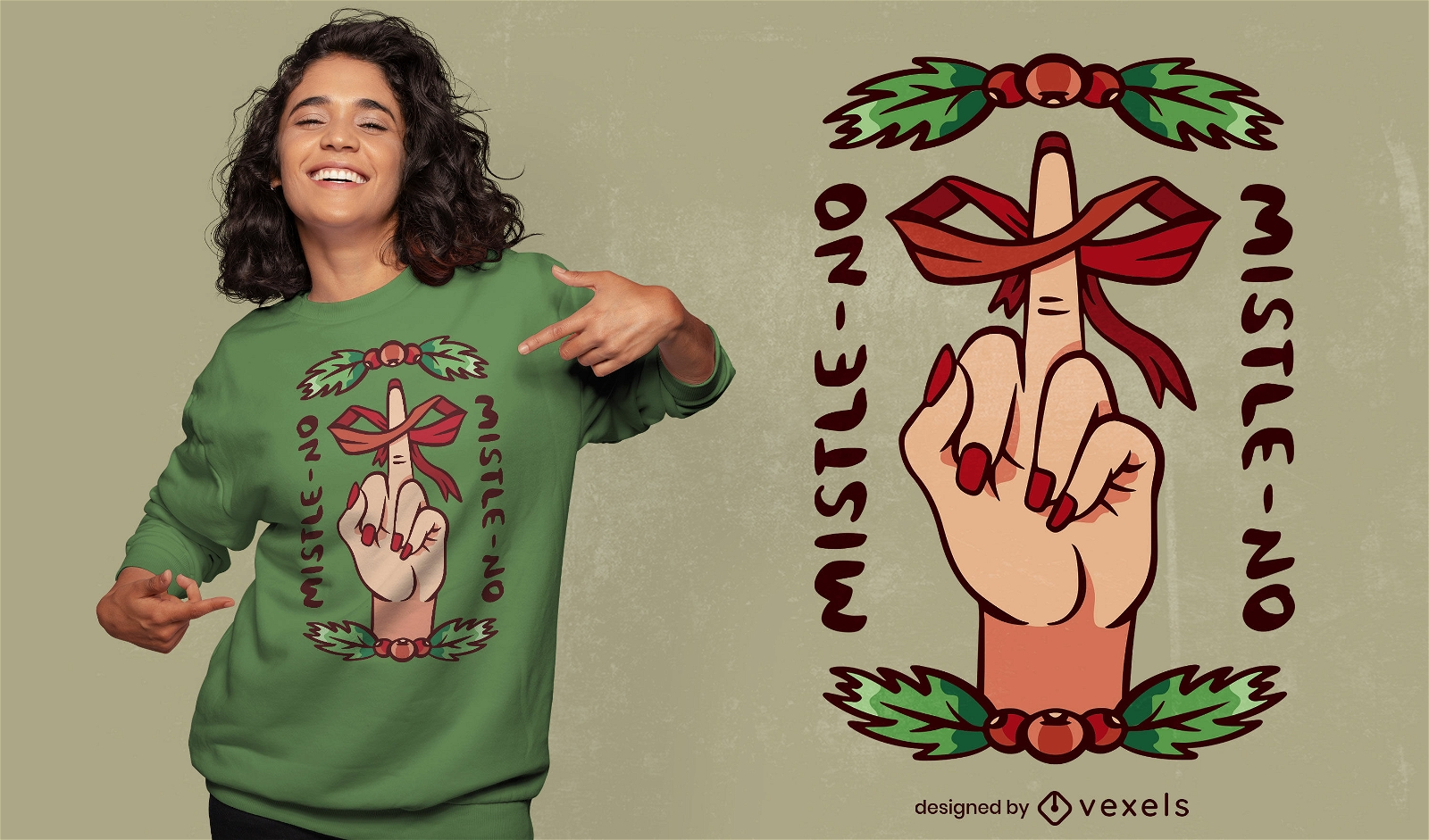 Funny anti-Christmas t-shirt design