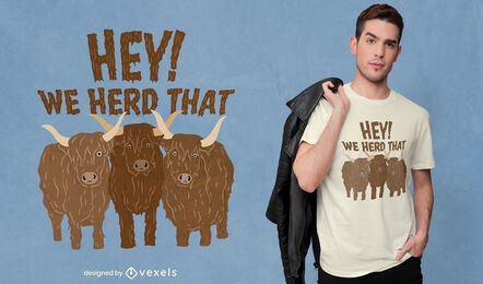 Funny cows pun t-shirt design