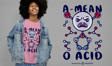 Design engraçado de camiseta com trocadilho de química