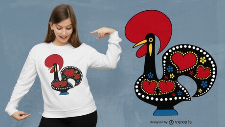 Rooster animal decoration t-shirt design