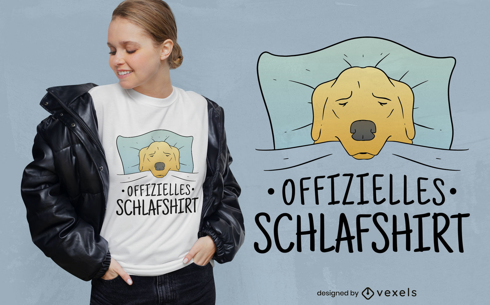 Labrador Hund Schlafen T-Shirt Design