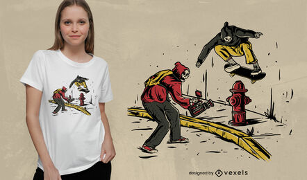 Rad-Skelett-Skater-T-Shirt-Design