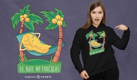 Funny lazy pancreas t-shirt design