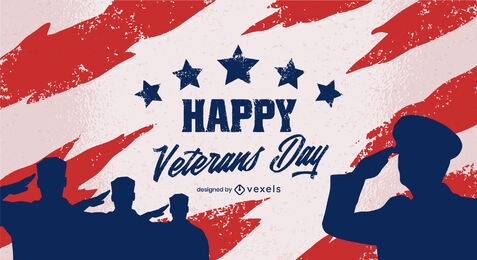 Great veterans day illustration design