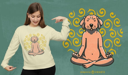 Labrador dog in yoga pose t-shirt design