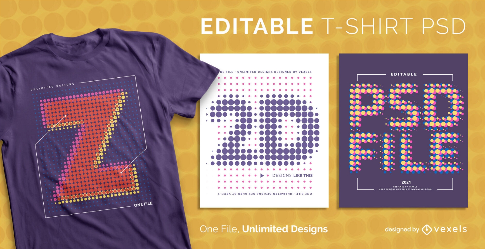 Polka dots text effect scalable t-shirt psd
