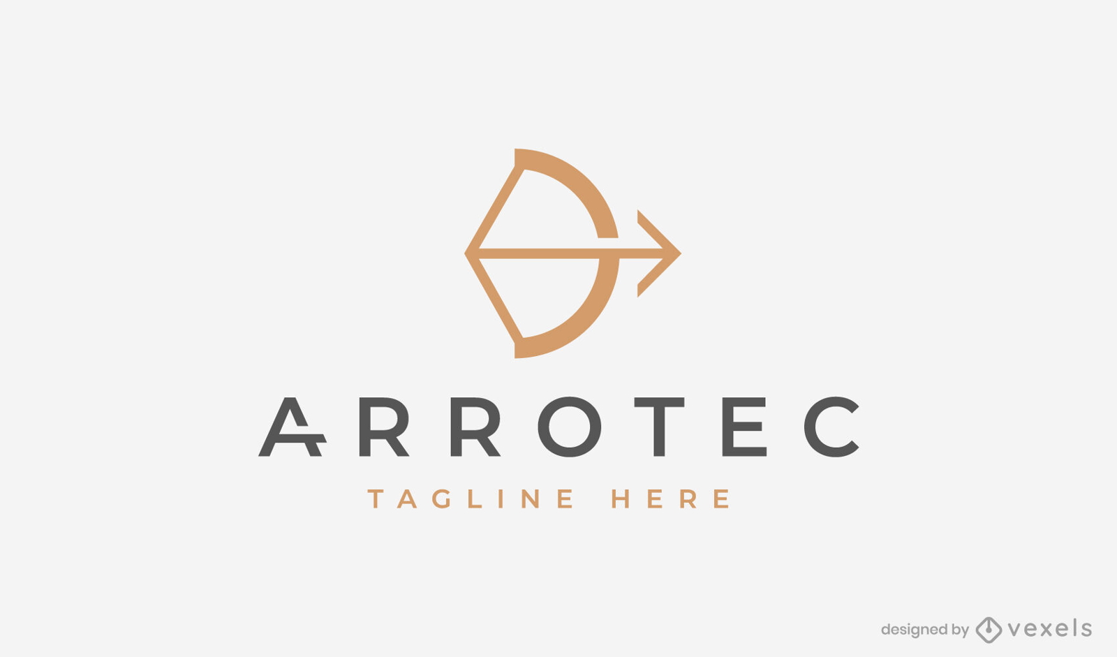 Diseño de logotipo de tiro con arco minimalista