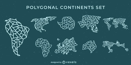 Conjunto de continentes poligonais legais