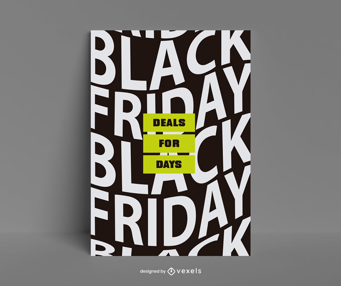 Black friday promotion event poster template
