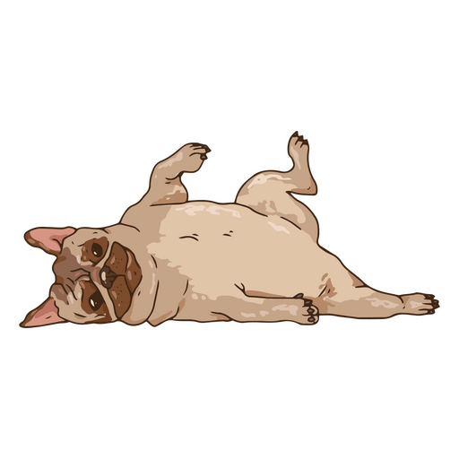 Ilustração de pug fofo descansando Desenho PNG