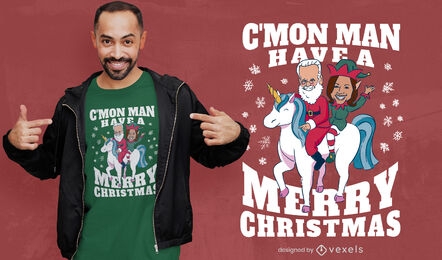Design engraçado de camisetas de Natal de Biden e Kamala
