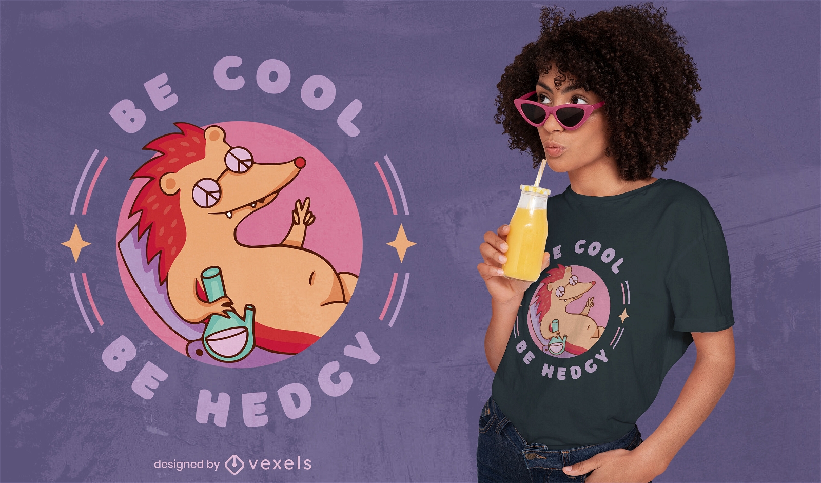 Bee cool be hedgy quote dise?o de camiseta