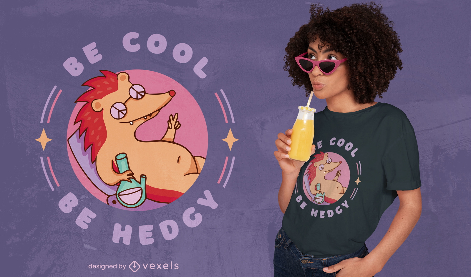 Bee cool be hedgy quote diseño de camiseta