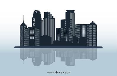 Vector arte del horizonte de la ciudad