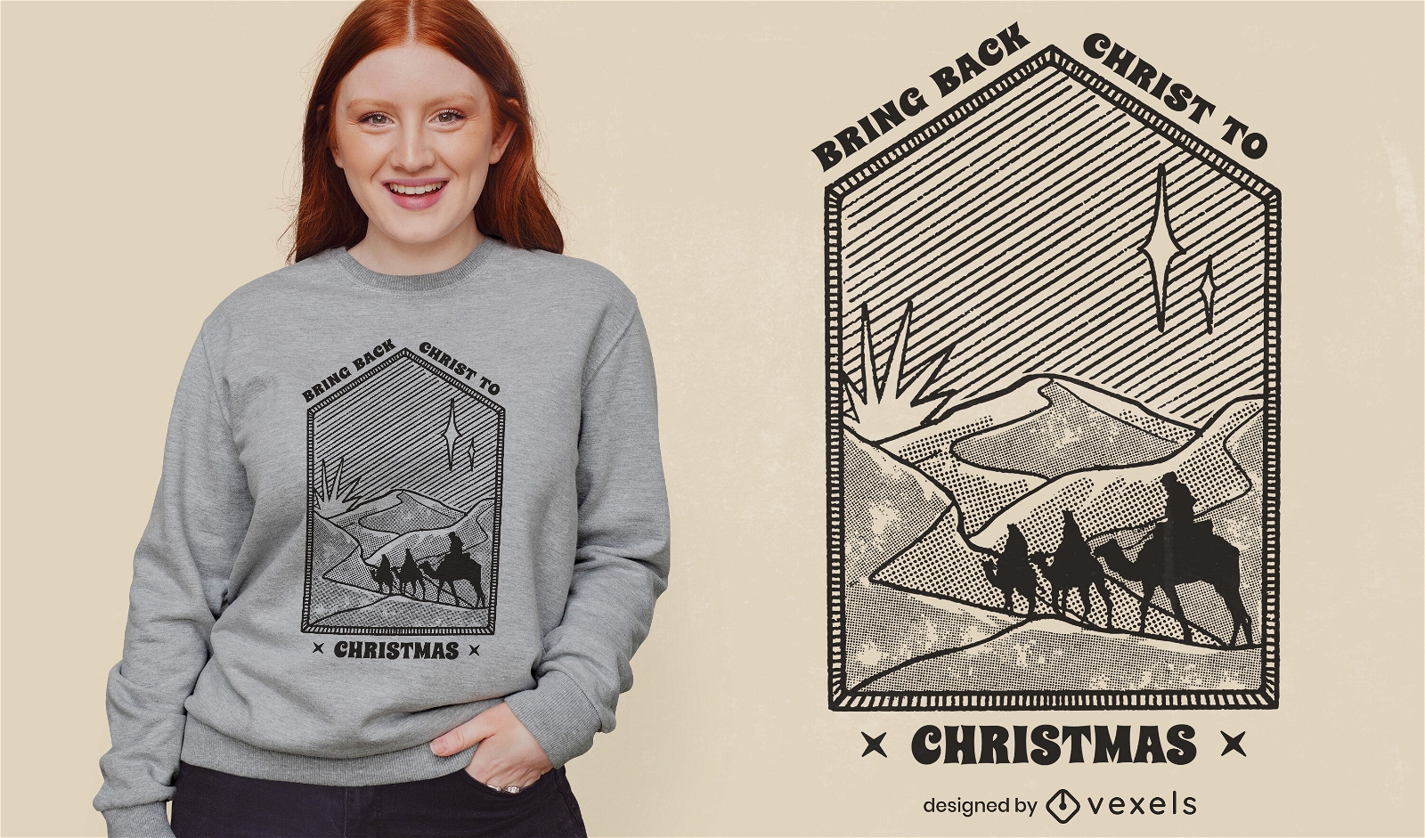 Christmas Jesus quote t-shirt design