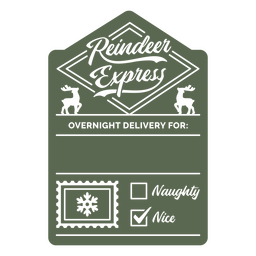 Rentier-Express-Weihnachtslieferungs-Design PNG-Design