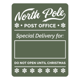 North Pole delivery badge PNG Design Transparent PNG