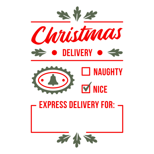 Christmas express delivery badge PNG Design