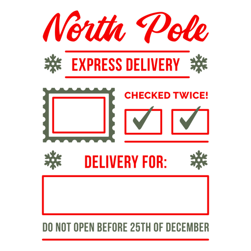 Insignia de entrega urgente del norte Diseño PNG