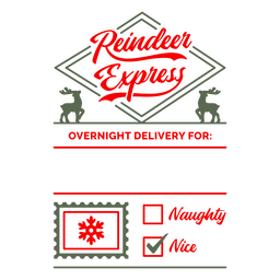 Insignia de entrega nocturna de Reno Express Diseño PNG