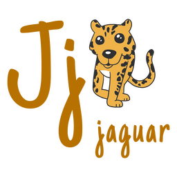 Jaguar de traçado de cor do alfabeto alemão Desenho PNG Transparent PNG