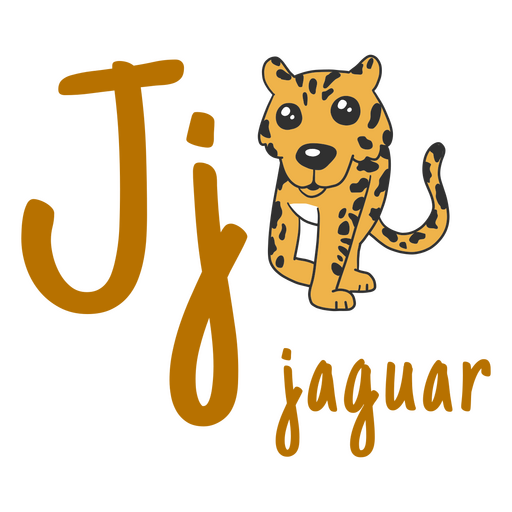 German alphabet color stroke jaguar PNG Design