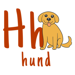 German alphabet color stroke dog PNG Design Transparent PNG