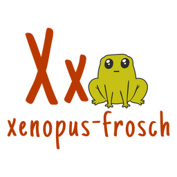 German alphabet color stroke frog PNG Design