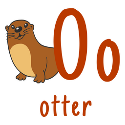 German alphabet color stroke otter PNG Design