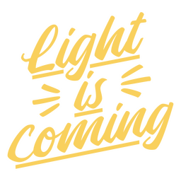 A luz de citação de letras de solstício de inverno está chegando Desenho PNG