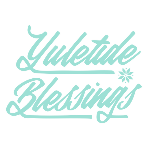 Winter solstice lettering quote yule blessings PNG Design