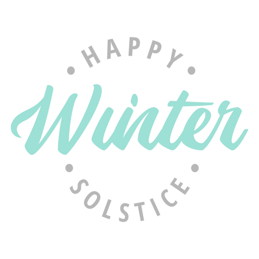 Winter solstice lettering quote happy