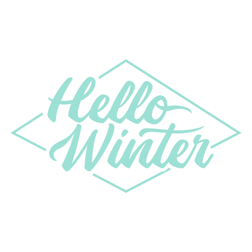 Winter solstice lettering quote hello PNG Design