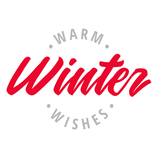 Wintersonnenwende Schriftzug Zitat warme Wünsche rot PNG-Design