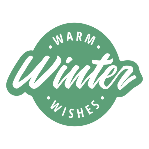 Wintersonnenwende Schriftzug Zitat warme W?nsche gr?n PNG-Design