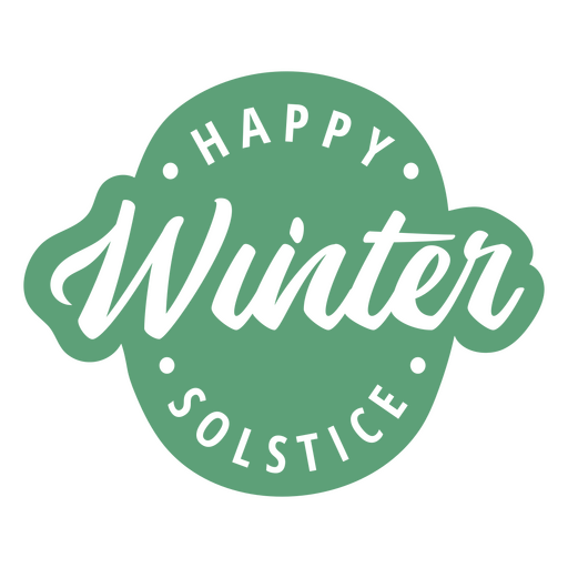 Citação de letras de solstício de inverno feliz verde Desenho PNG