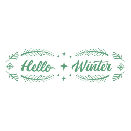 Hello winter lettering quote solstice PNG Design