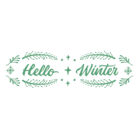 Hello Winter Lettering Quote Solstice Transparent PNG SVG Vector