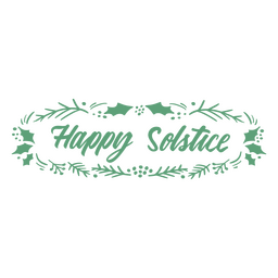 Happy solstice lettering quote winter PNG Design