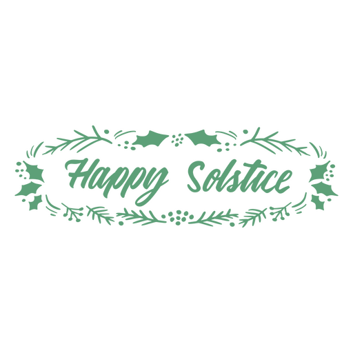 Happy solstice lettering quote winter PNG Design
