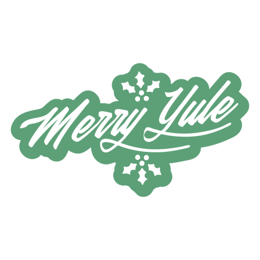 Merry yule lettering quote PNG Design