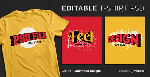 Superhero Comic Texts Scalable T-shirt Psd PSD Editable Template