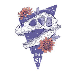 Composição do crânio de dinossauro Desenho PNG