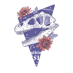 Dinosaur skull composition PNG Design Transparent PNG